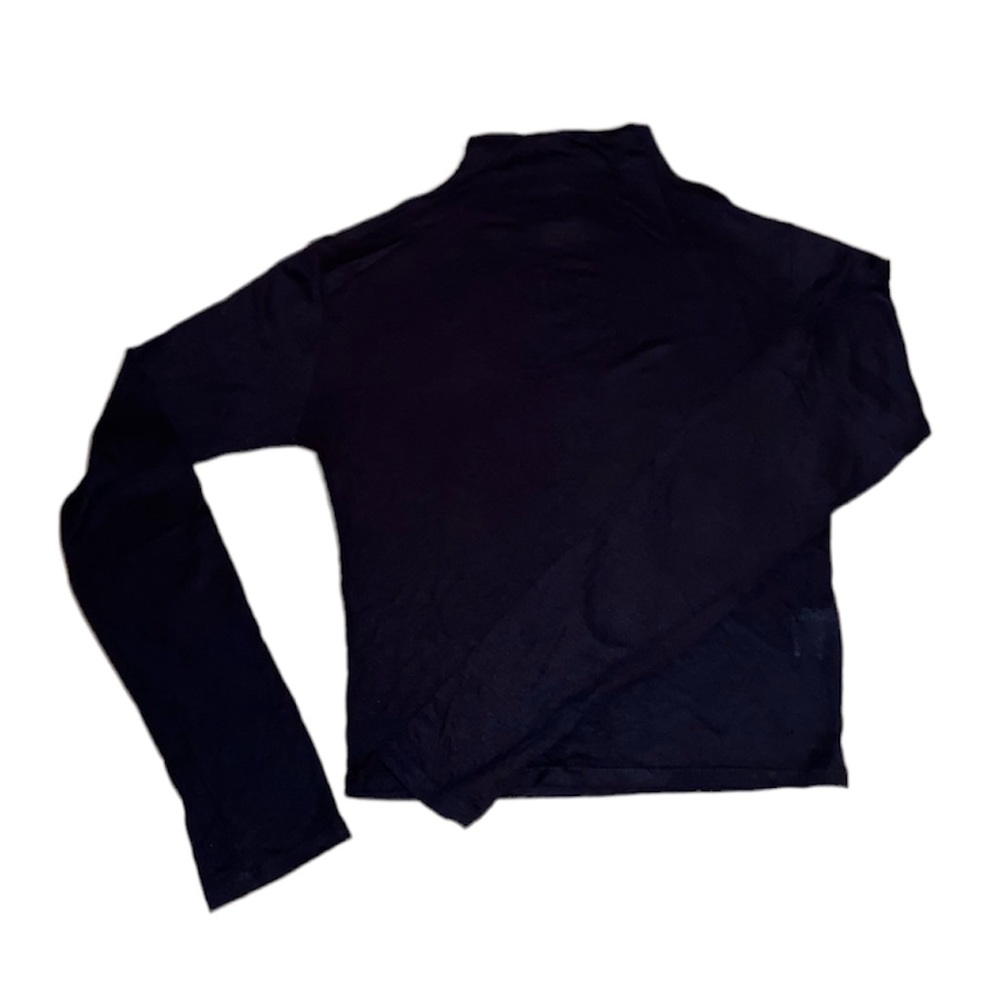 Black Half Long Sleeve Top